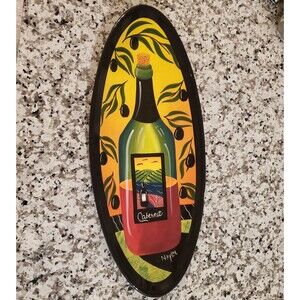 Naylor Art Wine Anyone 9 x 21 Wall Decor Plate Ceramic Cabernet White Salmon, WA